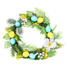 Guirlanda de flores artificiais de lavanda e margarida para porta de entrada, ideal para o verão, decoração de portas, paredes, janelas, quartos,