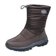 OAVQHLG3B Damen-Winterstiefel mit Samtfutter, warm, kurz, wasserdicht