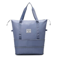 Ampia borsa da viaggio con cerniera, ideale per viaggi, sport e yoga - Scomparto separato per indumenti asciutti/bagnati, adatta come bagaglio a mano