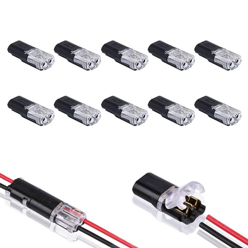 10PCS Διπλός Σύνδεσμος με Πόρπη Ασφαλείας 2Pin2Way