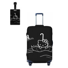 Hello Kitty Reisekoffer-Schutzhülle, passend für Koffer von 45–53 cm, waschbare elastische Tasche mit verdecktem Reißverschluss – Geschenkidee