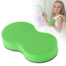 Apagador para quadro branco por menos de US$ 1, em formato de cabaça, revestido em tecido EVA para limpeza suave da superfície, na cor verde, da