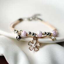 Pulseiras de borboleta rosa, bijuteria da moda, cordão com personalidade, presente para amigas #YXS43