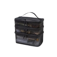 Net oogmake-uptas met drie lagen, opbergtas voor make-up, reistas T2X0