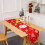 Caminho de mesa Lucky Christmas, com estampa de boneco de neve e Papai Noel, compatível com mesas de 35 x 180 cm (13,8 x 70,9 polegadas), para 1