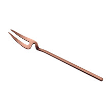 Fruktgafler i rustfritt stål med langt skaft 0,98 x 5,7 tommer rosa