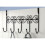 Over-Door Towel Hanger with 5 Hooks Black 1