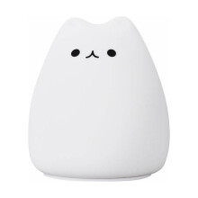 Cat-shaped silicone LED desk lamp for kids, color-changing