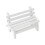 Banc de jardin double miniature en bois blanc, paysage 1