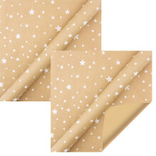 Retro Brown Christmas Wrapping Paper Snowflake Design 20