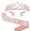Kit composto da fascia e tiara con strass per la festeggiata (1 set) 1