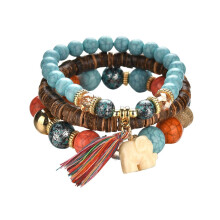 YUEHAO charm bracelet for women and men, multilayer beaded