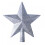 Christmas Tree Topper Star Silver 8 inch 1