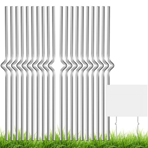 Skyltstänger i metall, 33 cm, galvaniserade, 20-pack