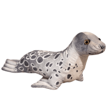 Graue Kawaii-Plüschrobbe, Stofftier, 30 cm