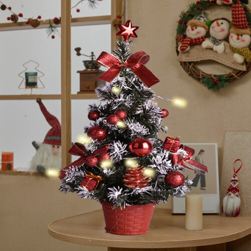 Artificial Mini Snow-Flocked Christmas Tree 6 inches