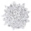 Bridal Rhinestone Flower Brooch Pin Silver 1