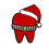 Kerstbeerbroche van legering en emaille, 3x3 cm 1