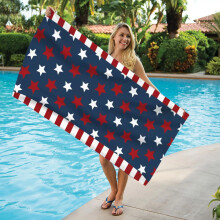 Strandhanddoek van microvezel met sterren en strepen, 30x60 inch