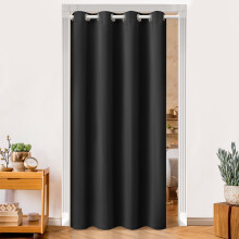 Cortina opaca para puerta de 52x96 pulgadas, poliéster con ojales.
