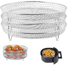 Airfryer korgset, 3 delar, rostfritt stål