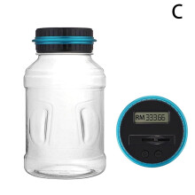(For Malaysian currency) Digital LCD Counting Coin Money Saving Box Jar Large Capacity