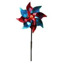 Sparkly Reflective Pinwheels with Stakes – Colorful Holographic Wind Spinners for Yard, Garden Decor & Bird Scare – Compatible with Outdoor Use