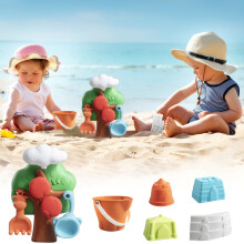 Summer Clearance! 8-Pc Kids Beach Sand Toys Set – Bucket, Shovel, Molds for Ages 3–10, Compatible with Sand Play