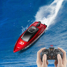 2.4G RC Speed Boat with USB Charging, 12 Min Playtime, Sealed Hull, Crash Resistant, Low Battery Alert – Compatible with Pool/Lake/Ocean