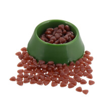 Circular Miniature Food Toy Green Plastic Pretend Play Set for Dogs and Cats 1Set