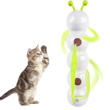 Interaktiv kattfjäderleksak med rörelsesensor USB