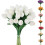 30 tulipani artificiali effetto "tocco reale" – 34 cm, viola lavanda 1