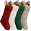 Meias de Natal personalizadas em tricô trançado, 45 cm (18 polegadas), 2, 4, 6 1