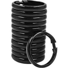 Anneaux de rideau de douche Quable noirs en forme de O (lot de 12)