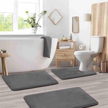 Bathroom Rugs & Sets 3 Piece - Bathroom Rug & Absorbent - Bath Mat & Soft Non Slip Quick Dry Bath Mats for Bathroom