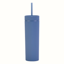 Λεπτό πλαστικό ποτήρι διπλού τοιχώματος 16oz με καπάκι