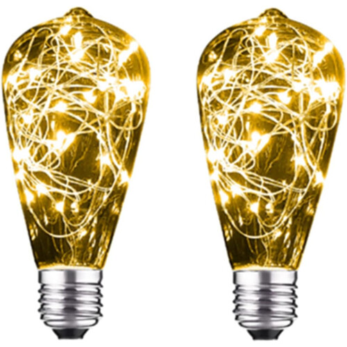 2-pack vintage Edison LED-lampor E27 3W2700K