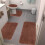 Ensemble de tapis de bain antidérapants 4 pièces, lavables et à séchage rapide 1