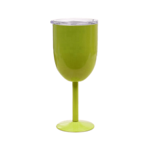 Verre à vin double paroi en acier inoxydable vert 450 ml