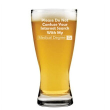 Verre à bière Pilsner 44 cl (15 oz) - Thème : Diplôme médical