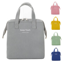Sac à lunch isotherme imperméable en tissu Oxford gris