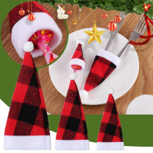 Christmas hat cutlery rack mini tableware organizer