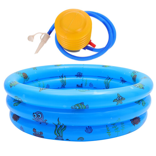 Inflatable Kids Swimming Pool – Blue, 100x100x40cm