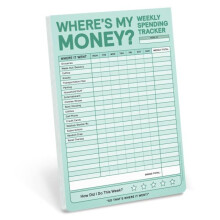Knock Knock Wheres My Money Weekly Budget Tracker Pad Pastel Version O