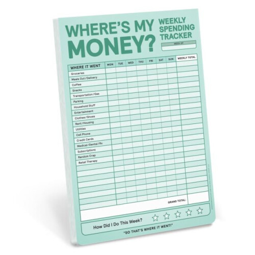 Knock Knock Wheres My Money Weekly Budget Tracker Pad Pastel Version O