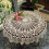 Handmade cotton crochet round tablecloth beige 1