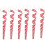Christmas Tree Candy Cane Ornaments Plastic Red White 6 pcs 1