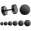 Limei Black Stud Earrings Stainless Steel 5 Pairs 1