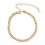 Messing-Strass-Kettenarmband, goldfarben, 18 cm 1