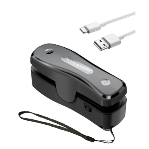 Mini bag sealer with cutter, rechargeable 2-in-1